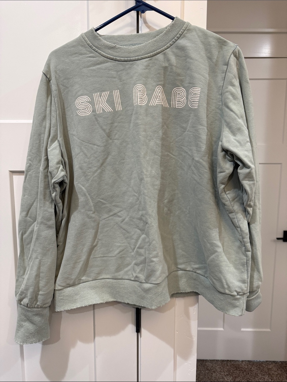 bohme Sage Green "Ski Babe" Crewneck Sweatshirt